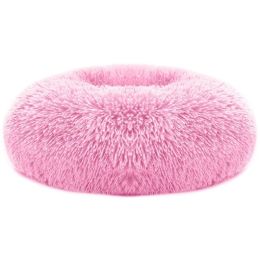 Pet Dog Bed Soft Warm Fleece Puppy Cat Bed Dog Cozy Nest Sofa Bed Cushion L Size (Option: Pink-L)